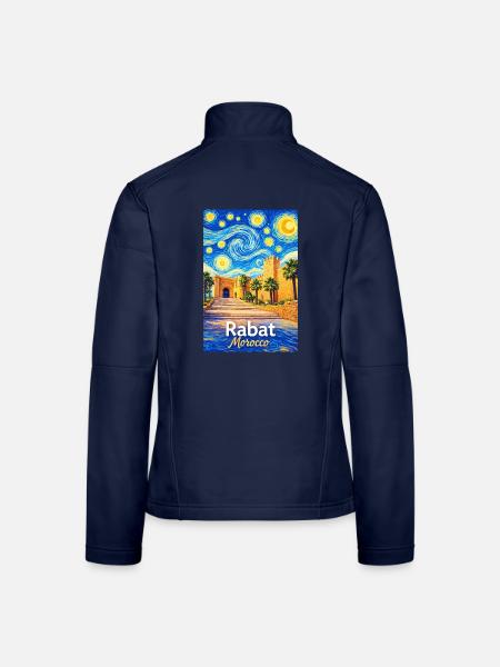 Rabat Morocco Starry Night - Frauen Softshelljacke - Navy - Hinten