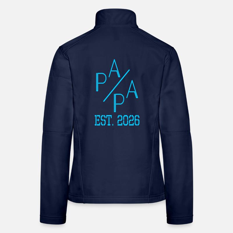 Papa de bébé moderne 2026 Veste en tissu softshell Femme