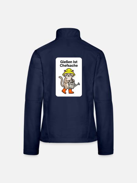 Gießen Ist Chefsache T-Shirt Gärtner Lustig - Frauen Softshelljacke - Navy