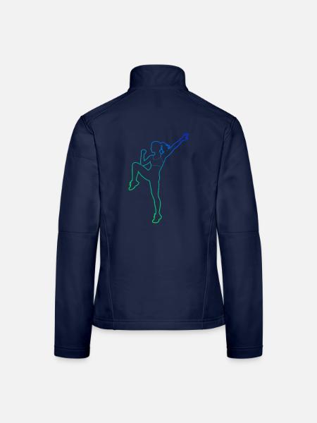 Gruppenfitness Geschenk für eine Fitnesssportlerin - Frauen Softshelljacke - Navy - Hinten