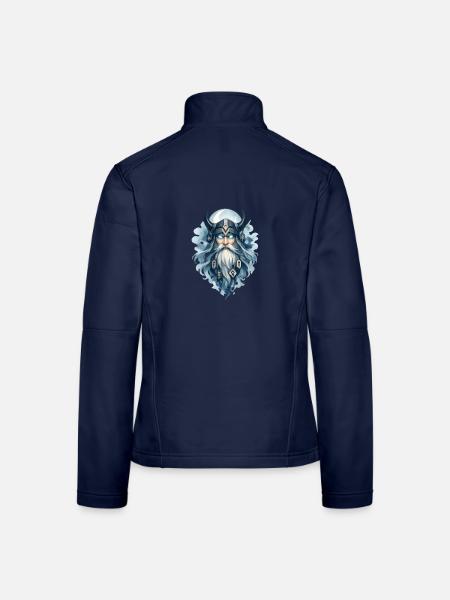 Eisvater Runenhelm - Frauen Softshelljacke - Navy - Hinten