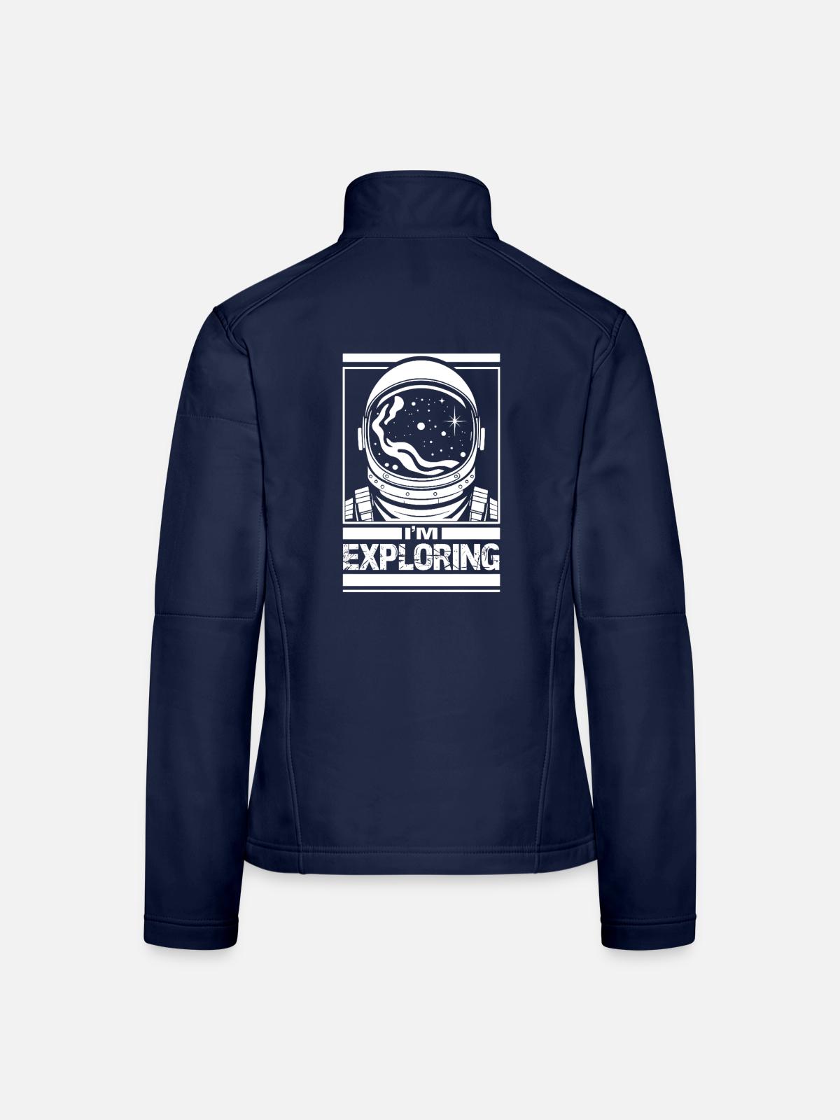 I'm Exploring - Women's Softshell Jacket - navy - Back