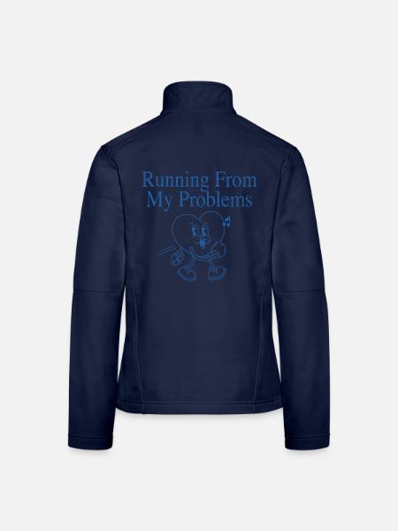 Laufendes Herz – Running From My Problems - Frauen Softshelljacke - Navy