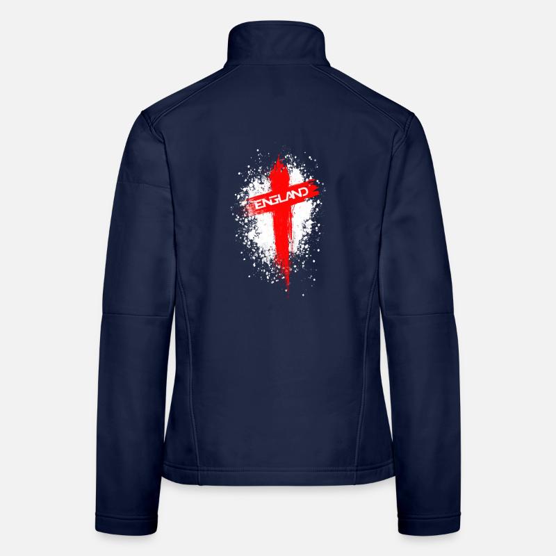 England Cross Graffiti - Women's Softshell Jacket - navy