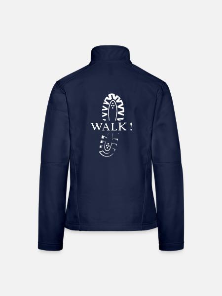Laufen Schuh Symbol Schuhabdruck Natur Läufer icon - Frauen Softshelljacke - Navy - Hinten