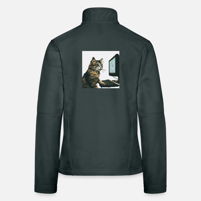 Pixelhackercat Frauen Softshelljacke