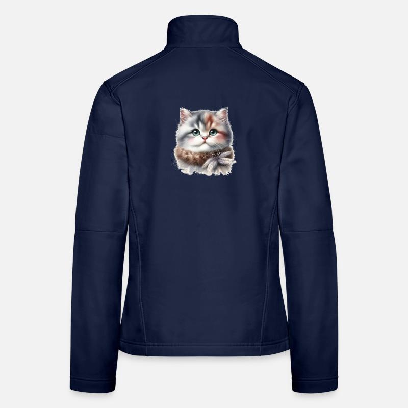 Chat mignon Veste en tissu softshell Femme