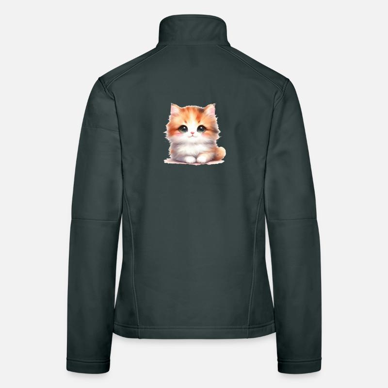 Chat mignon Veste en tissu softshell Femme