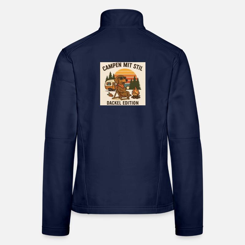 Campen mit Stil: Dackel Edition Frauen Softshelljacke