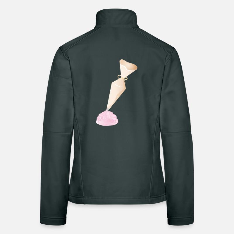 Sahnespritzbeutel mit rosa Häubchen Frauen Softshelljacke