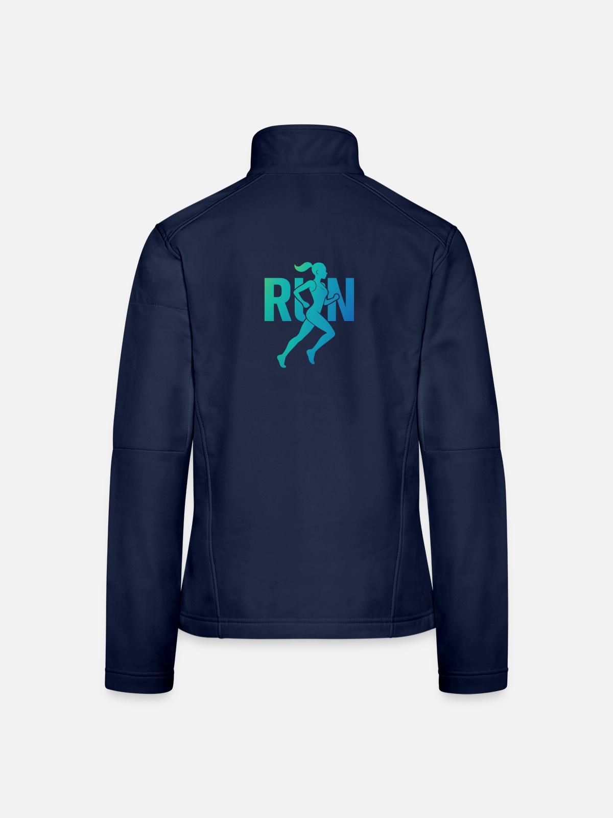 Schöne Sportlerin - Frauen Softshelljacke - Navy - Hinten