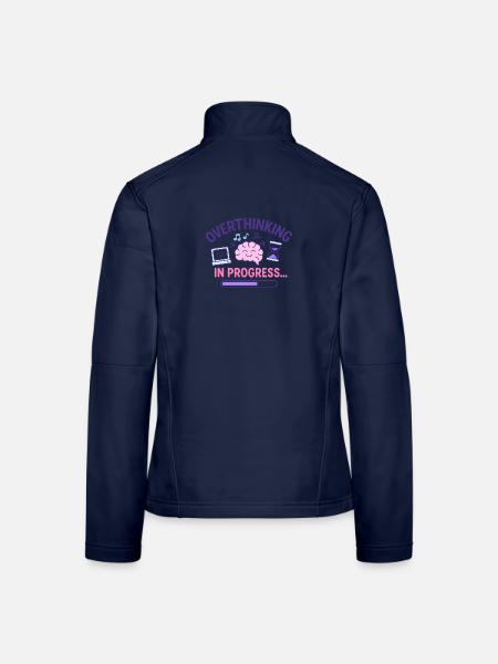 Überdenken im Gange - Frauen Softshelljacke - Navy - Hinten