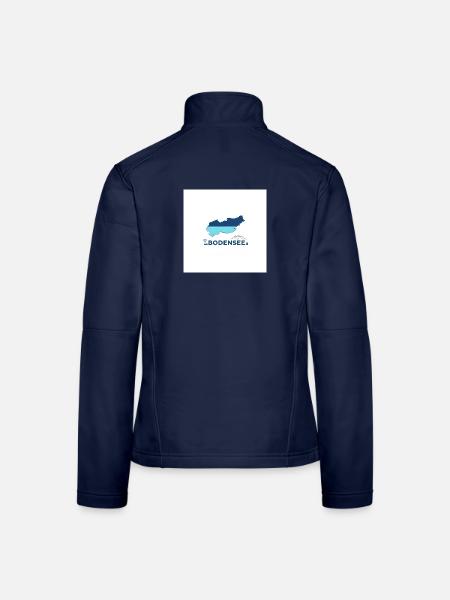 Lac de Constance paysage Logo Lakeshore - Veste en tissu softshell Femme - bleu marine - Dos