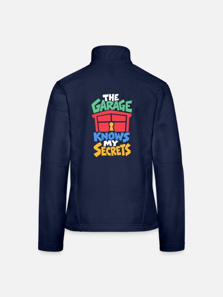 Garage Geheimnisse – The Garage Knows My Secrets - Frauen Softshelljacke - Navy - Hinten