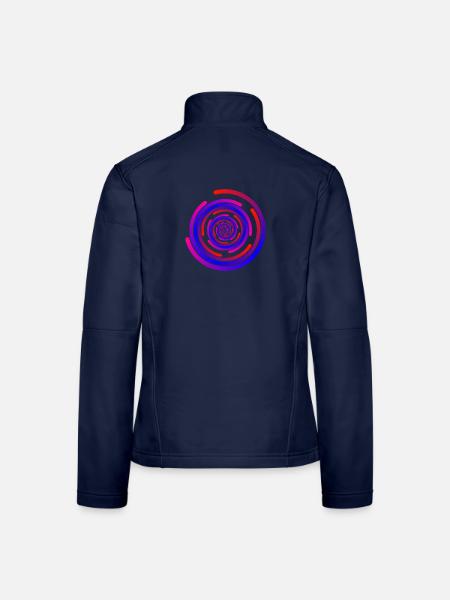 crazy circles - Frauen Softshelljacke - Navy - Hinten