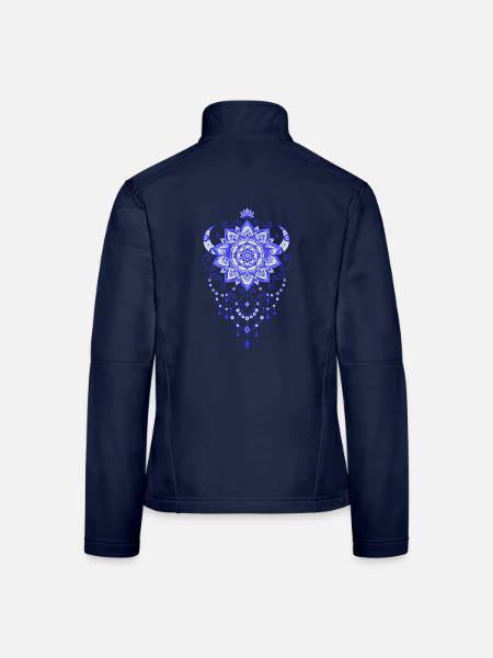 Spiritualität Heilige Geometrie Lotusblume Zen - Frauen Softshelljacke - Navy