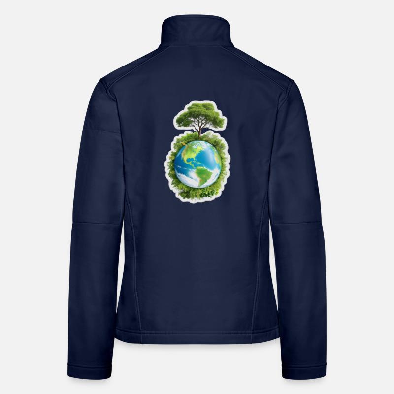 Mutter Erde - Frauen Softshelljacke - Navy
