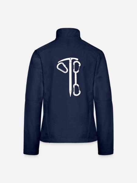 klettern bouldern felsklettern berge Bergsport - Frauen Softshelljacke - Navy - Hinten