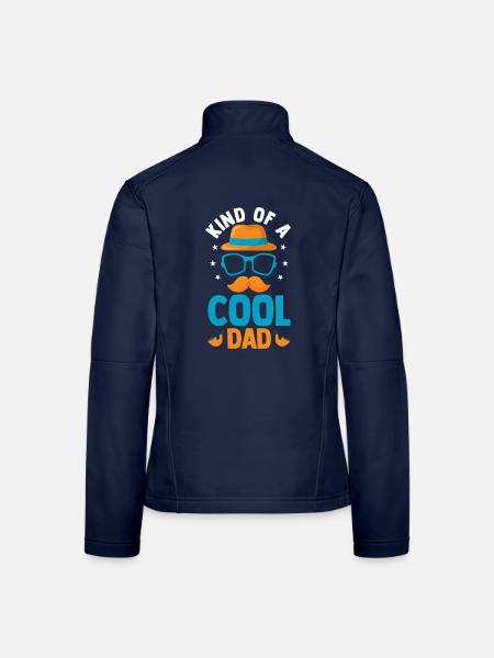 Cool Dads Fathers Day Funny Husband Stepdad - Frauen Softshelljacke - Navy - Hinten