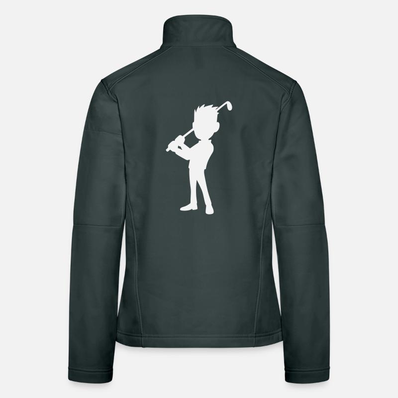 Golf-Design, Golfer Silhouette Frauen Softshelljacke