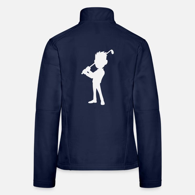 Design de golf, silhouette du golfeur Veste en tissu softshell Femme