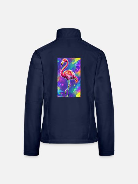 Flamingo - Frauen Softshelljacke - Navy - Hinten