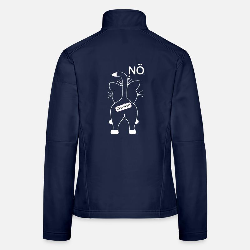 Non. Juste non. Chat par derrière Veste en tissu softshell Femme