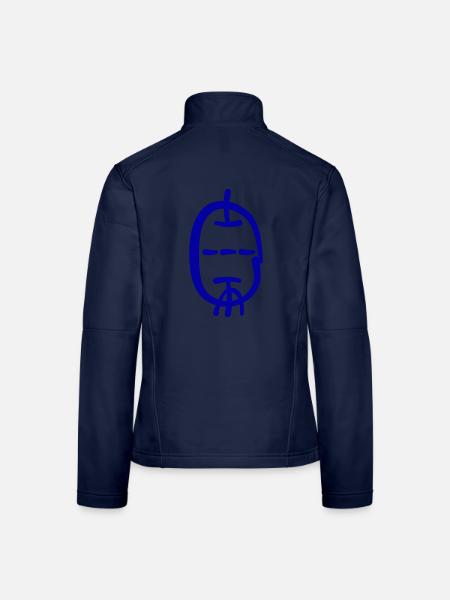 Triode im Kalligrafie Stil - Frauen Softshelljacke - Navy