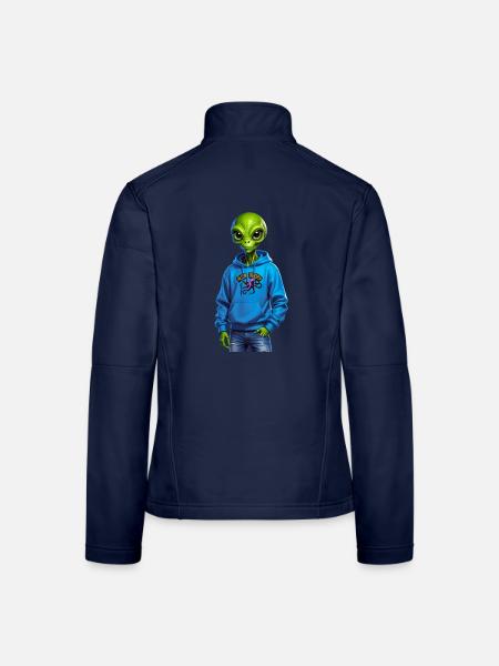 Außerirdischer - Frauen Softshelljacke - Navy