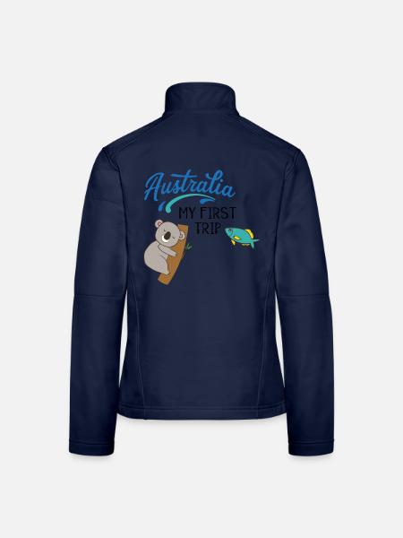 Australien - Frauen Softshelljacke - Navy - Hinten