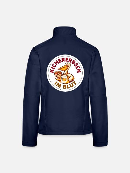 Kichererbsen im Blut Falafel Foodtruck T-Shirt - Frauen Softshelljacke - Navy - Hinten