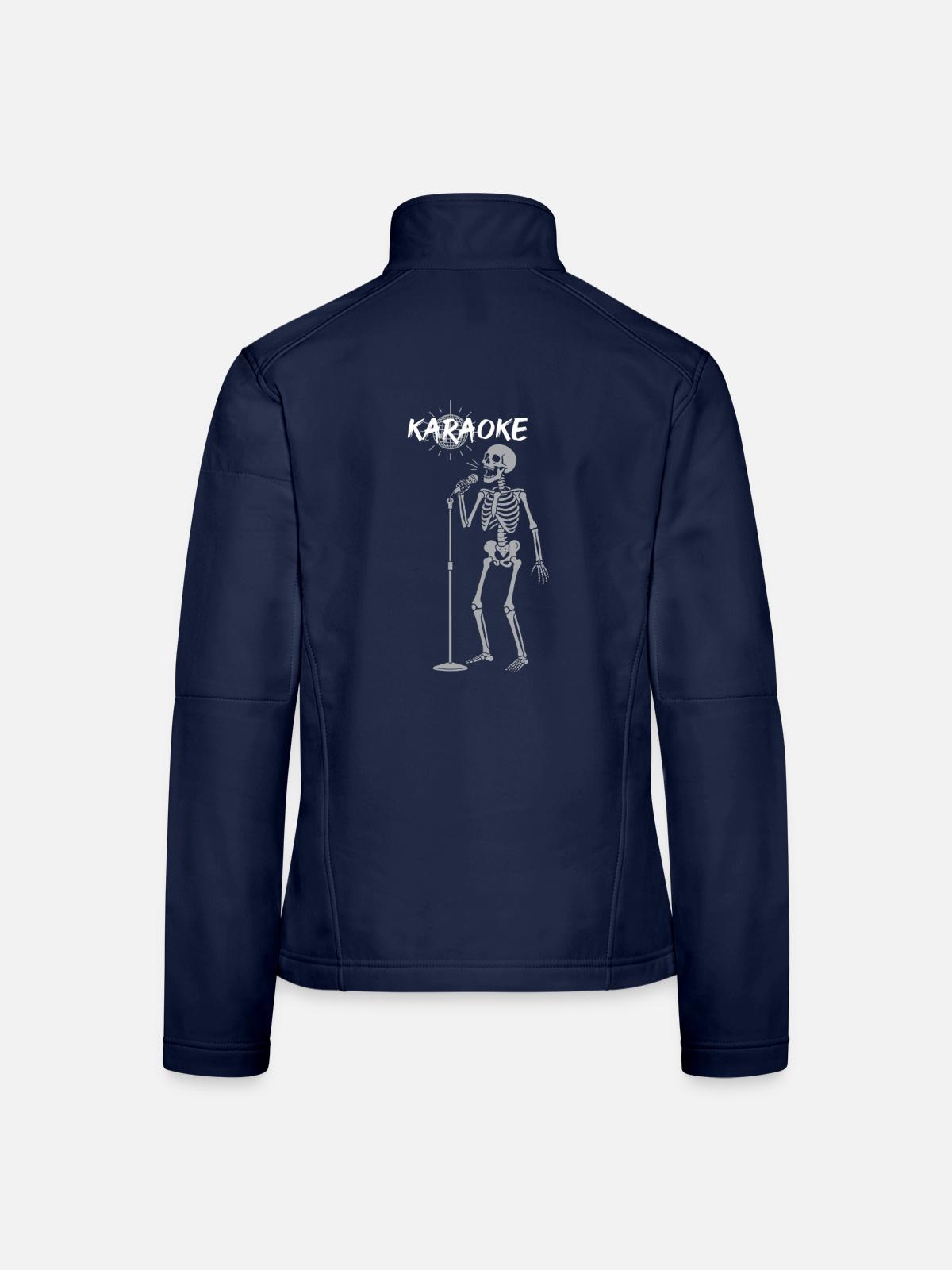Karaoke-Skelett - Frauen Softshelljacke - Navy - Hinten