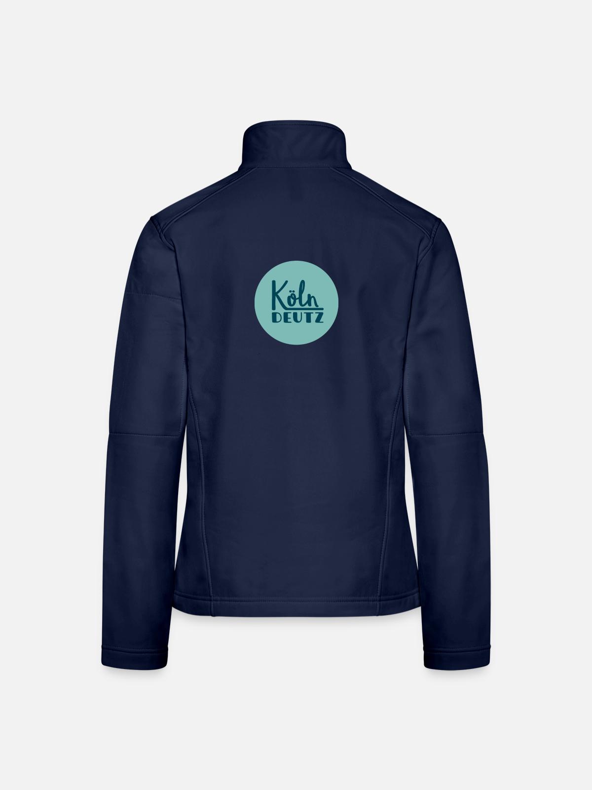 Köln Deutz - Frauen Softshelljacke - Navy - Hinten