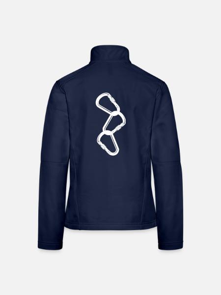 klettern bouldern felsklettern berge Bergsport - Frauen Softshelljacke - Navy - Hinten