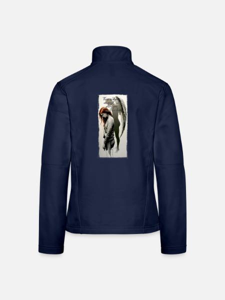 Schattenflügel in Grau - Frauen Softshelljacke - Navy - Hinten