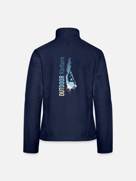 Outdoor Klettern - Frauen Softshelljacke - Navy - Hinten