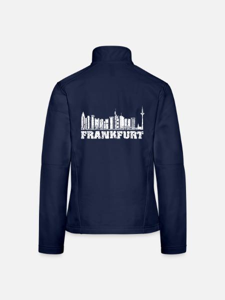 Frankfurter Skyline Silhouette - Frauen Softshelljacke - Navy