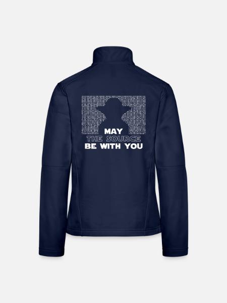 Möge die Quelle mit dir sein - Frauen Softshelljacke - Navy - Hinten