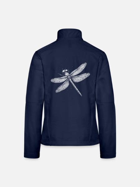 Libellule - Veste en tissu softshell Femme - bleu marine - Dos