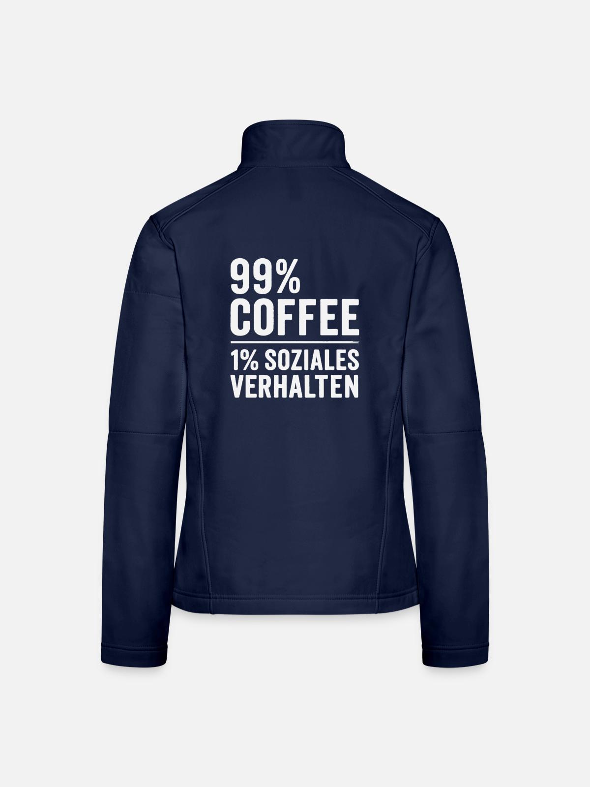 99 % Kaffee - Frauen Softshelljacke - Navy - Hinten