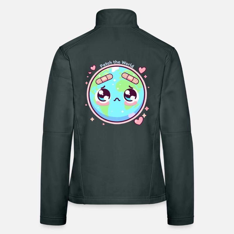 Patch die Welt Frauen Softshelljacke