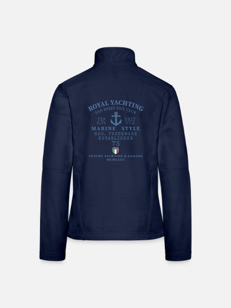 Elegantes Logo des Marine Yacht Club - Frauen Softshelljacke - Navy - Hinten