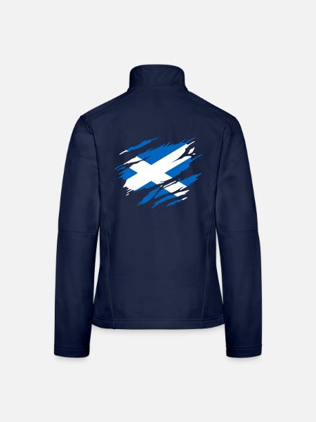 Schottische schottische Flagge - Frauen Softshelljacke - Navy - Hinten