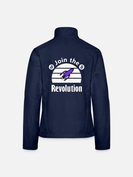 Join the Rocket Revolution - Frauen Softshelljacke - Navy - Hinten