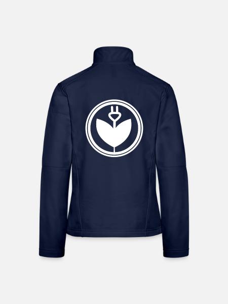 Umwelt und Klima - Frauen Softshelljacke - Navy - Hinten