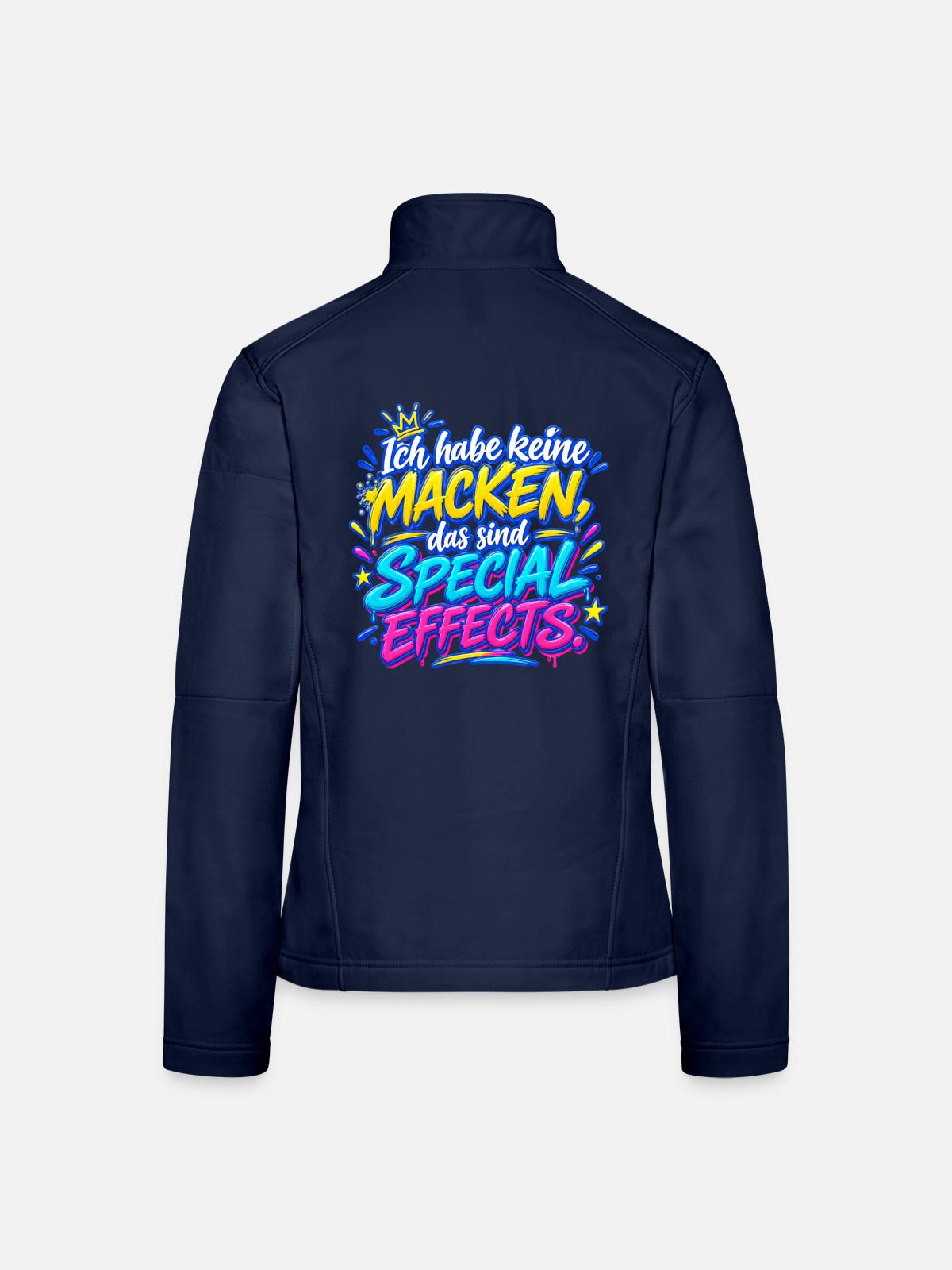 Special Effects: Mackenfrei - Frauen Softshelljacke - Navy - Hinten