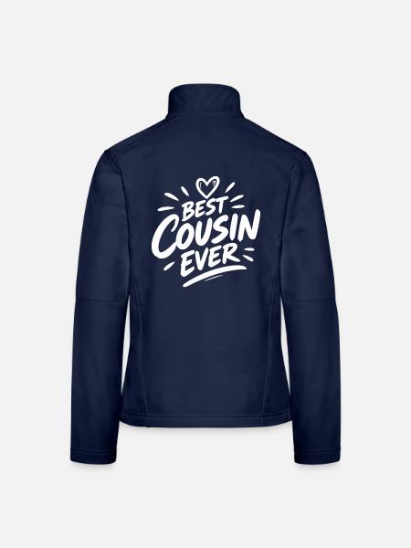 Best Cousin Ever - Frauen Softshelljacke - Navy - Hinten