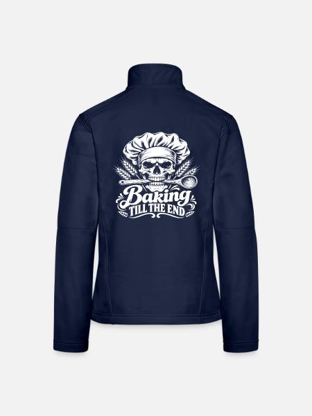 Baking Till The End Skull Bäcker - Frauen Softshelljacke - Navy - Hinten