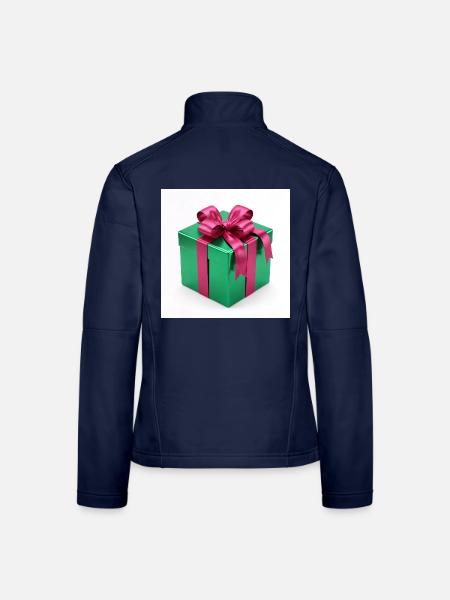 Grünes Geschenkpaket - Frauen Softshelljacke - Navy - Hinten