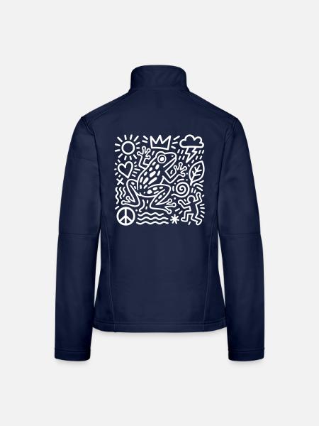 Frosch - Frauen Softshelljacke - Navy